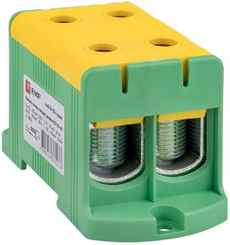 Клемма вводная силовая EKF PROxima КВС-35/150 2-х рядная 35-150мм2 желто-зеленый фото Клемма вводная силовая EKF PROxima КВС-35/150 2-х рядная 35-150мм2 желто-зеленый картинка